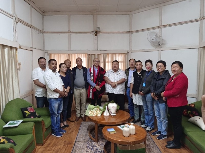 State President of Nagaland State BJP Unit, Temjen Imna Along, on September 30, paid a courtesy call to felicitate Advisor Mmhonlumo Kikon at his official residence in Kohima, on his  appointment as Spokesperson at the National level. The party president was accompanied by state office bearers stationed in Kohima.